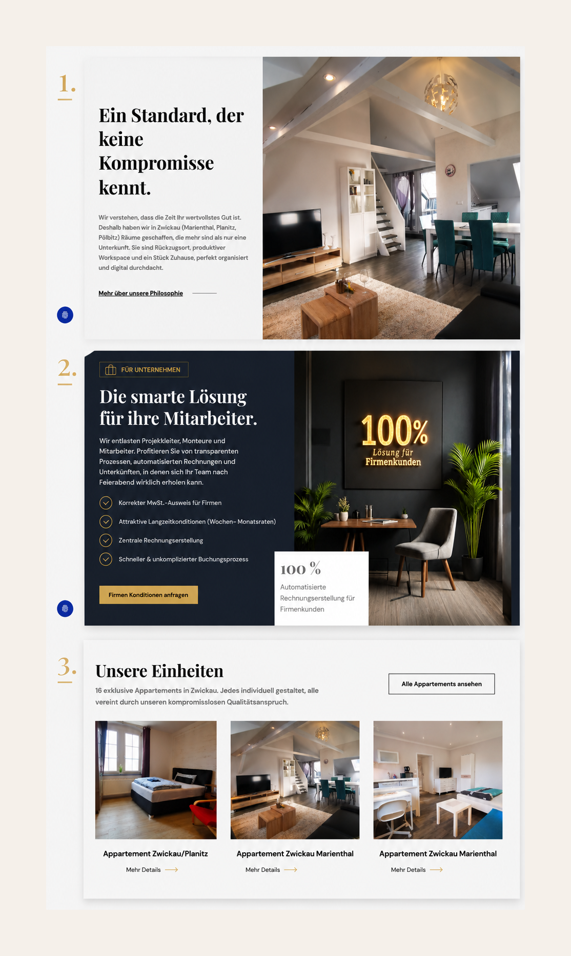 Beispielprojekt Apartmentvermietung – hochwertige Business-Webseite mit Buchung